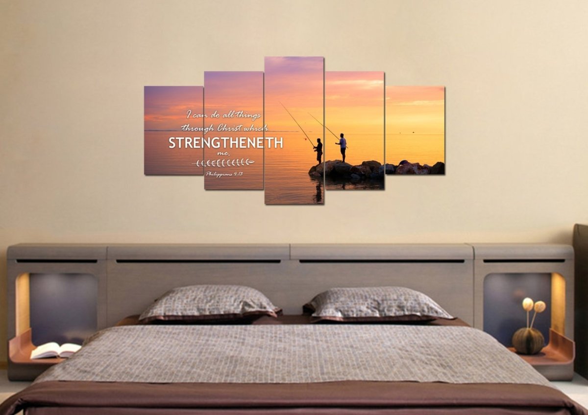 Philippians 413 Kjv #1 Bible Verse Canvas Wall Art - Christian Canvas Wall Art