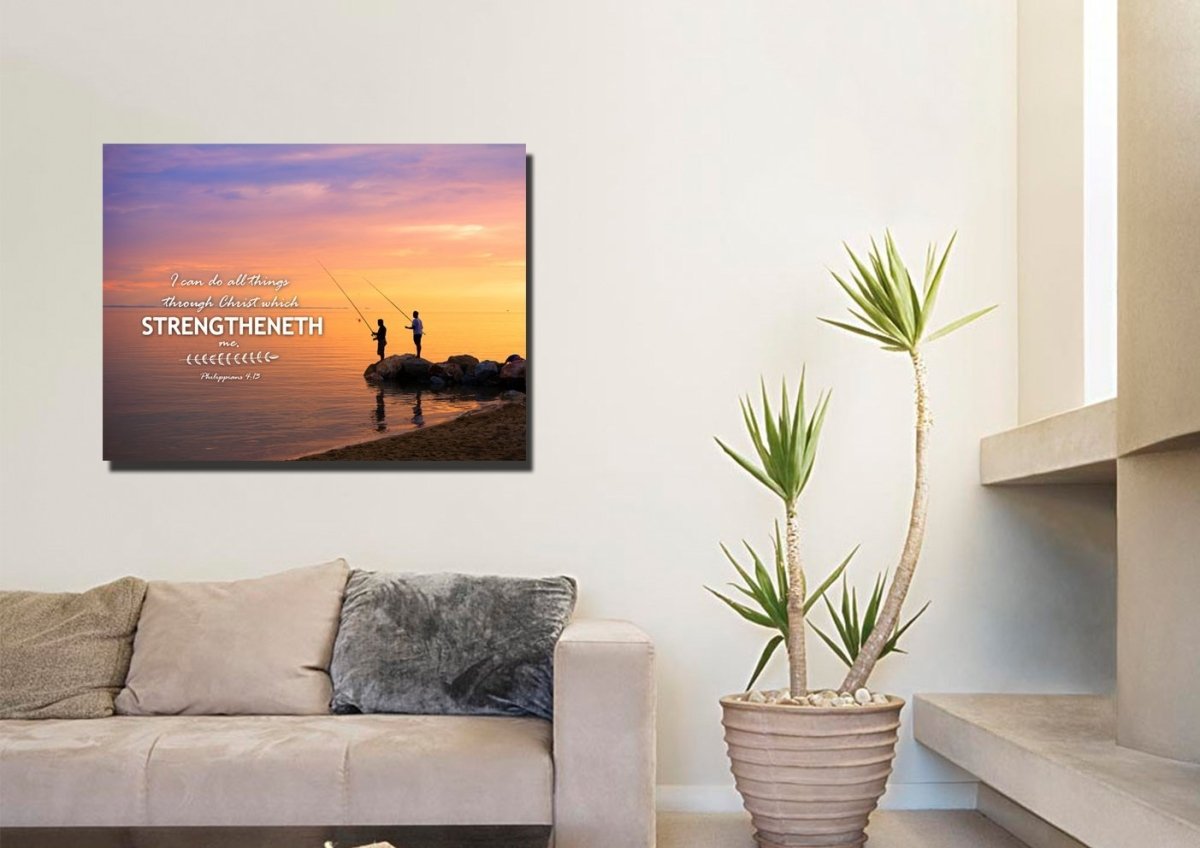 Philippians 413 Kjv #1 Bible Verse Canvas Wall Art - Christian Canvas Wall Art