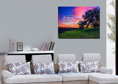 Philippians 413 Kjv #2 Bible Verse Canvas Wall Art - Christian Canvas Wall Art