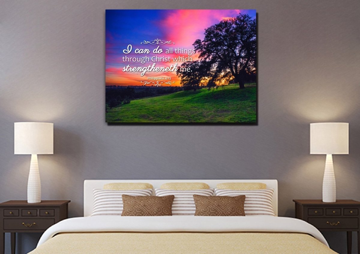 Philippians 413 Kjv #2 Bible Verse Canvas Wall Art - Christian Canvas Wall Art