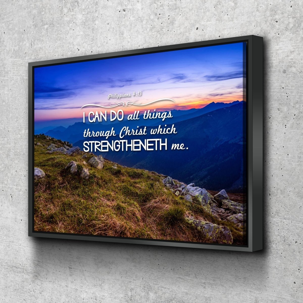 Philippians 413 Kjv #3 Bible Verse Canvas Wall Art - Christian Canvas Wall Art