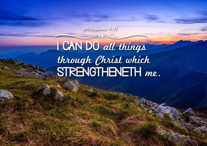 Philippians 413 Kjv #3 Bible Verse Canvas Wall Art - Christian Canvas Wall Art