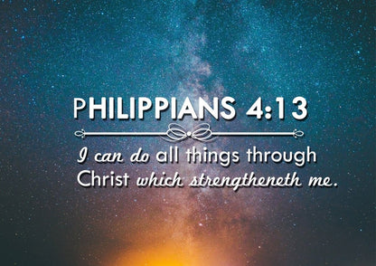 Philippians 413 Kjv #4 Bible Verse Canvas Wall Art - Christian Canvas Wall Art