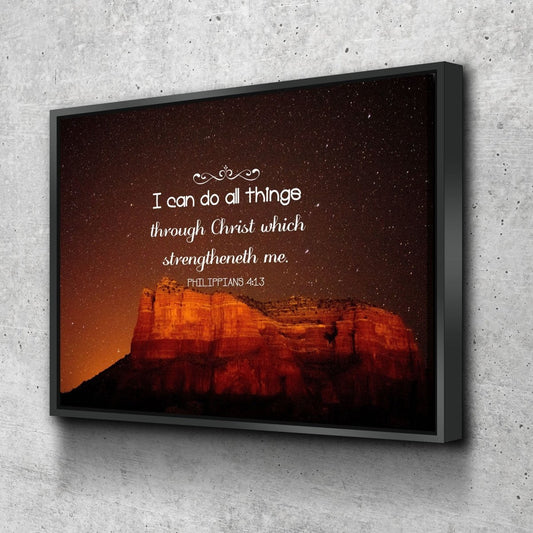 Philippians 413 Kjv #5 Bible Verse Canvas Wall Art - Christian Canvas Wall Art