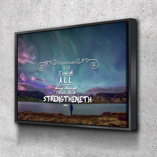 Philippians 413 Kjv #6 Bible Verse Canvas Wall Art - Christian Canvas Wall Art