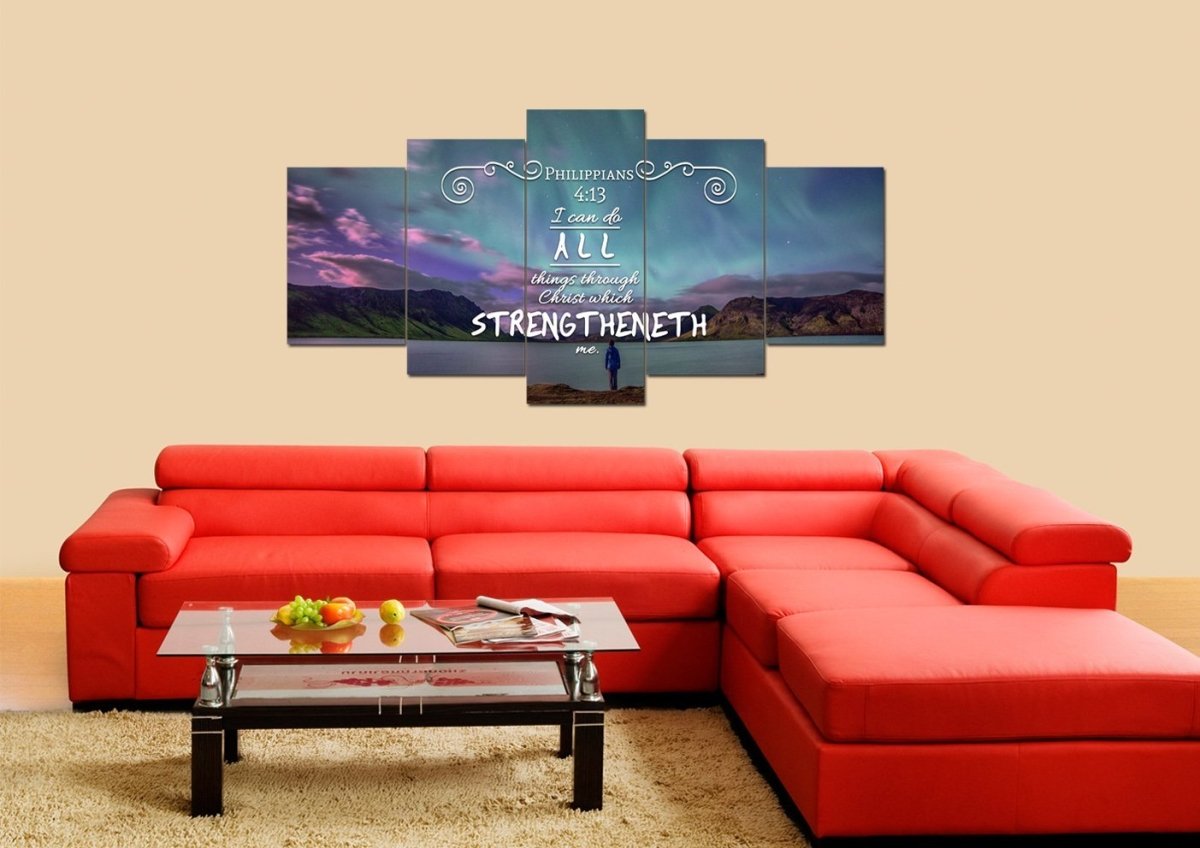 Philippians 413 Kjv #6 Bible Verse Canvas Wall Art - Christian Canvas Wall Art