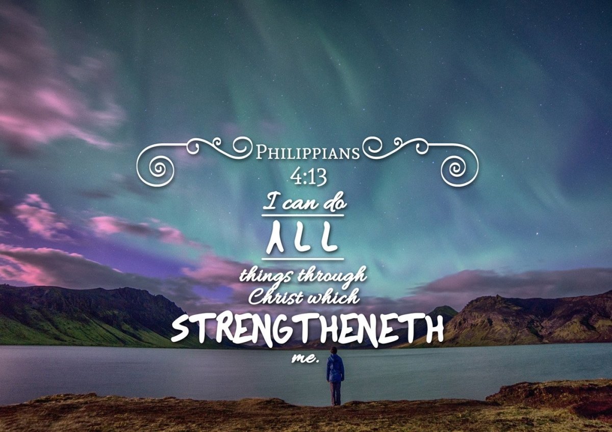 Philippians 413 Kjv #6 Bible Verse Canvas Wall Art - Christian Canvas Wall Art