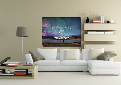 Philippians 413 Kjv #6 Bible Verse Canvas Wall Art - Christian Canvas Wall Art