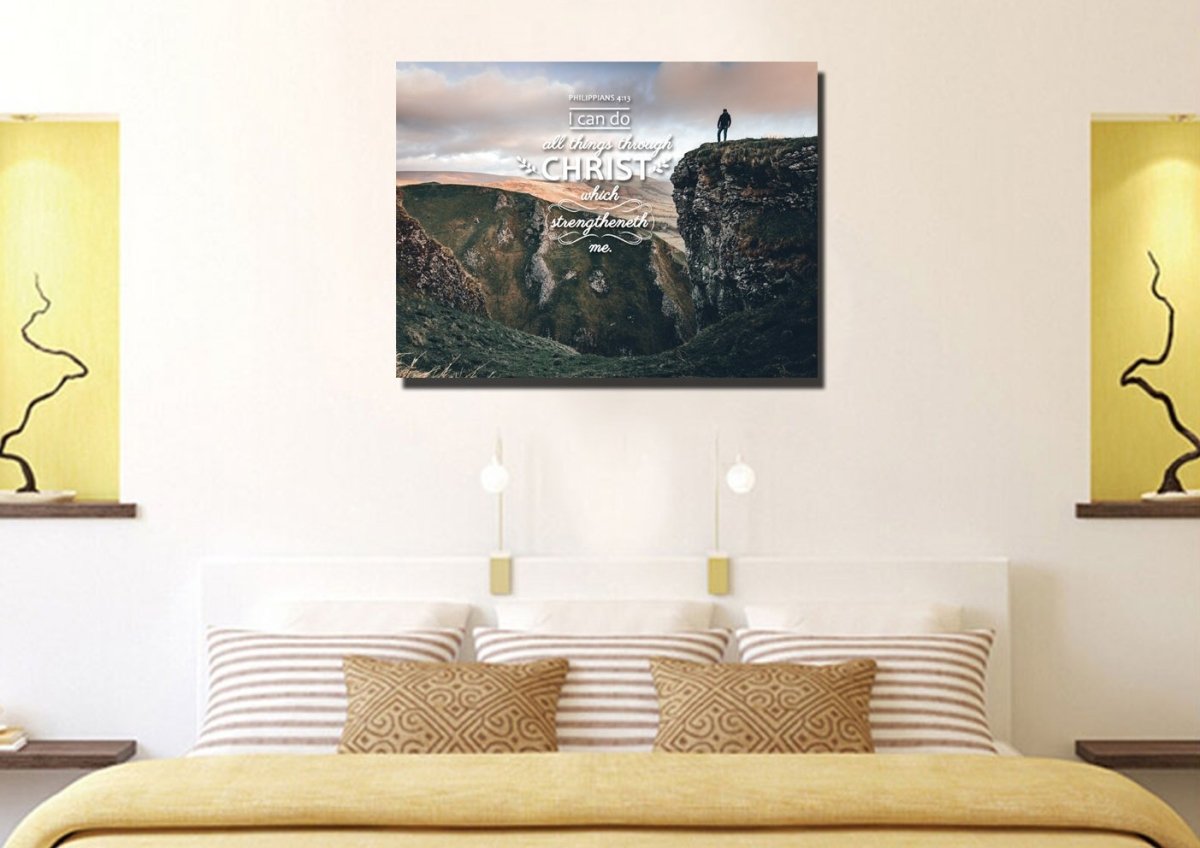 Philippians 413 Kjv #7 Bible Verse Canvas Wall Art - Christian Canvas Wall Art