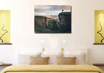 Philippians 413 Kjv #7 Bible Verse Canvas Wall Art - Christian Canvas Wall Art