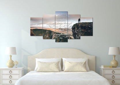 Philippians 413 Kjv #7 Bible Verse Canvas Wall Art - Christian Canvas Wall Art