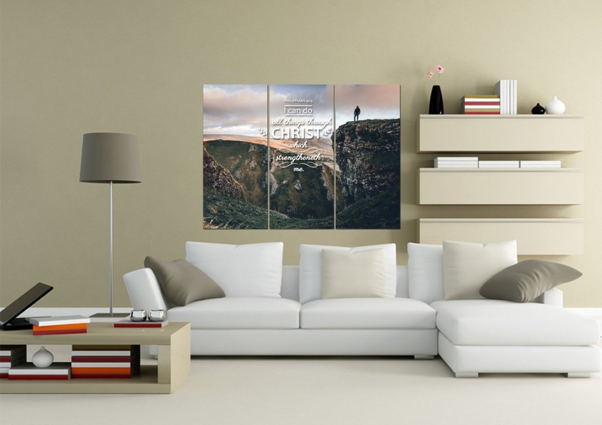 Philippians 413 Kjv #7 Bible Verse Canvas Wall Art - Christian Canvas Wall Art