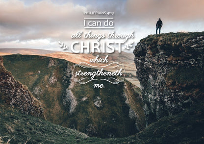 Philippians 413 Kjv #7 Bible Verse Canvas Wall Art - Christian Canvas Wall Art