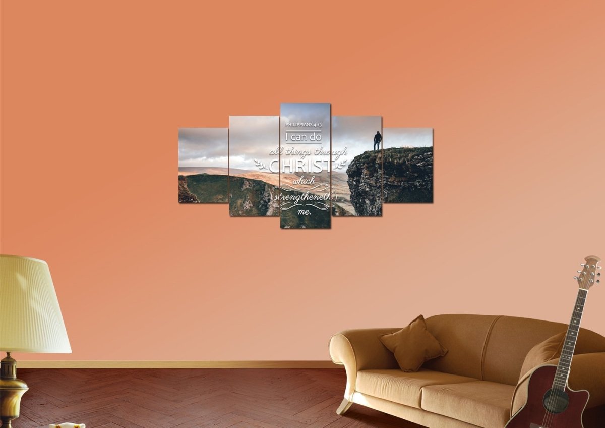 Philippians 413 Kjv #7 Bible Verse Canvas Wall Art - Christian Canvas Wall Art