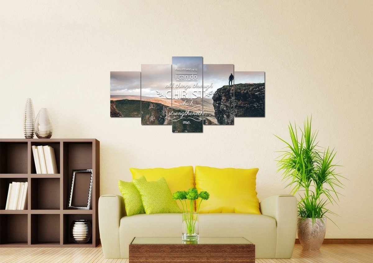 Philippians 413 Kjv #7 Bible Verse Canvas Wall Art - Christian Canvas Wall Art