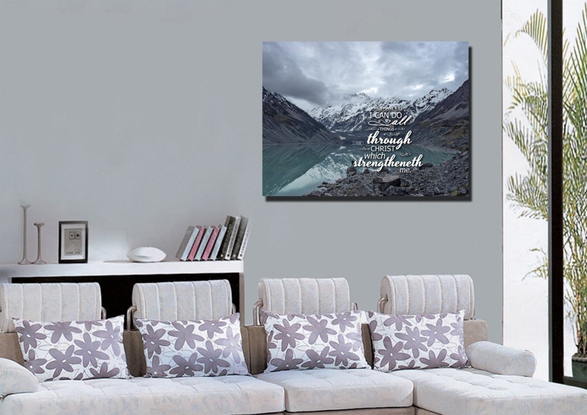 Philippians 413 Kjv #9 Bible Verse Canvas Wall Art - Christian Canvas Wall Art