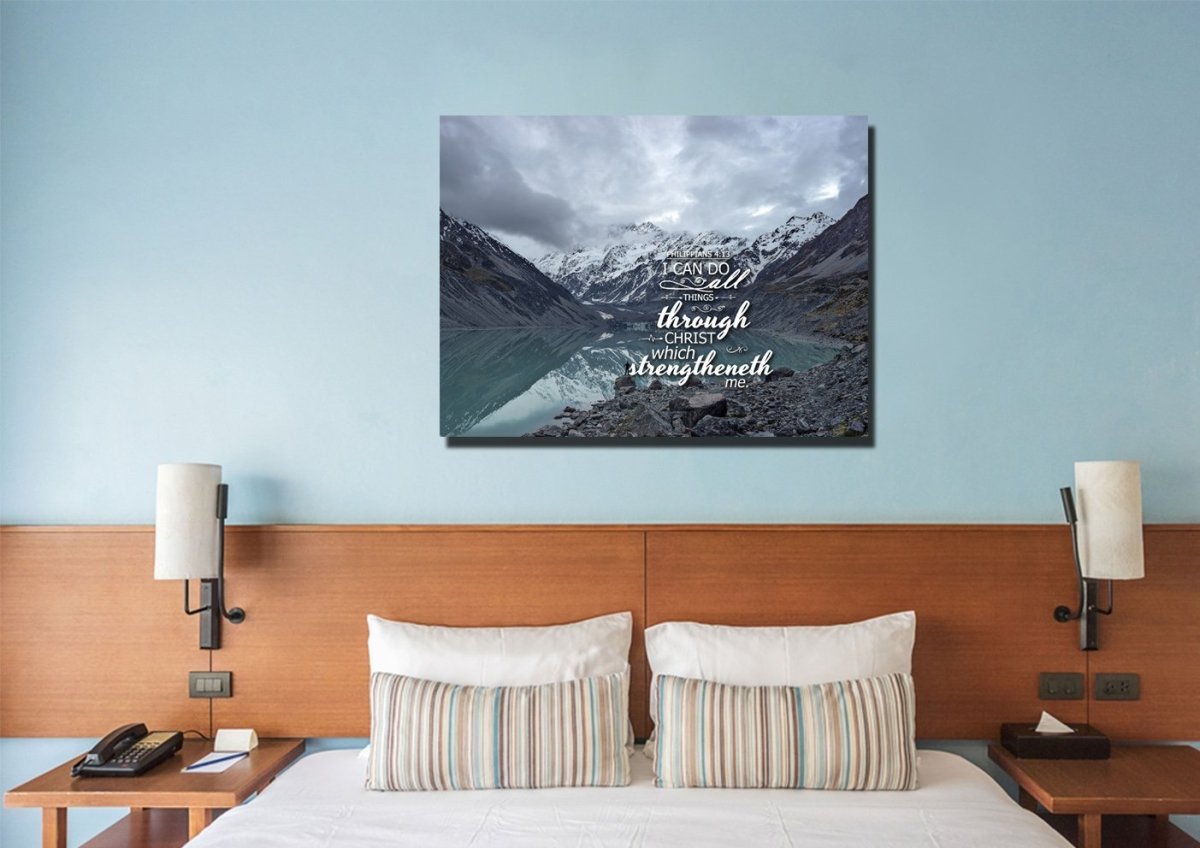 Philippians 413 Kjv #9 Bible Verse Canvas Wall Art - Christian Canvas Wall Art