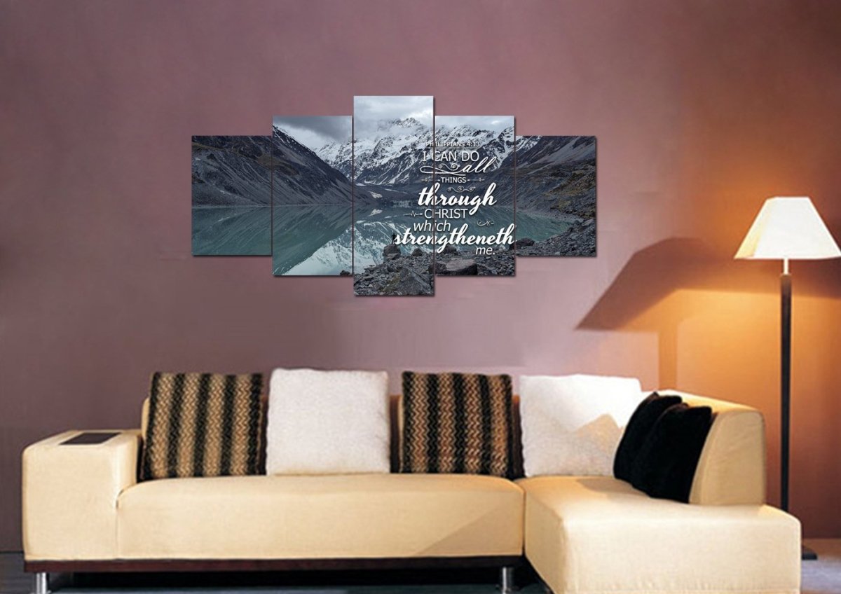 Philippians 413 Kjv #9 Bible Verse Canvas Wall Art - Christian Canvas Wall Art