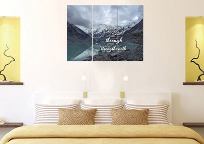 Philippians 413 Kjv #9 Bible Verse Canvas Wall Art - Christian Canvas Wall Art