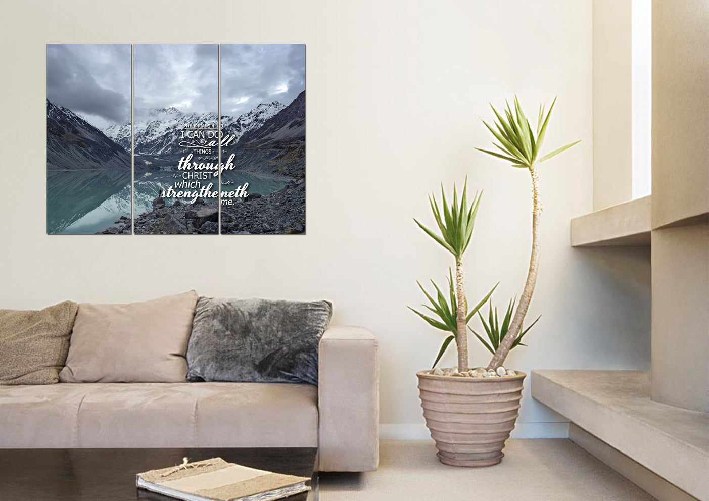 Philippians 413 Kjv #9 Bible Verse Canvas Wall Art - Christian Canvas Wall Art