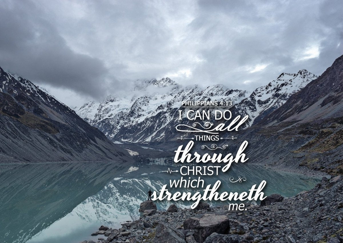 Philippians 413 Kjv #9 Bible Verse Canvas Wall Art - Christian Canvas Wall Art