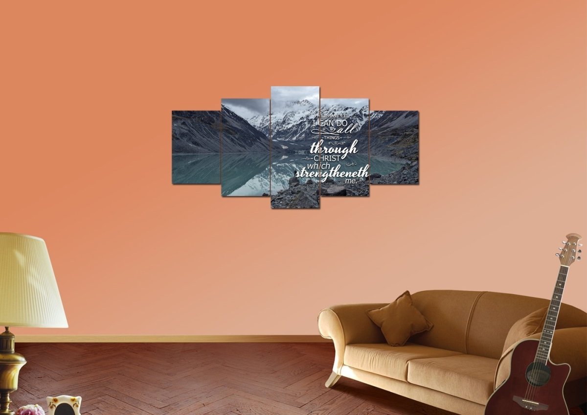 Philippians 413 Kjv #9 Bible Verse Canvas Wall Art - Christian Canvas Wall Art