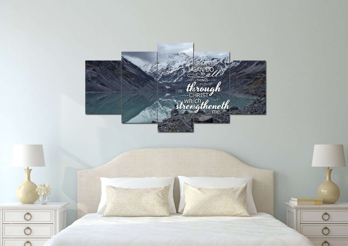 Philippians 413 Kjv #9 Bible Verse Canvas Wall Art - Christian Canvas Wall Art