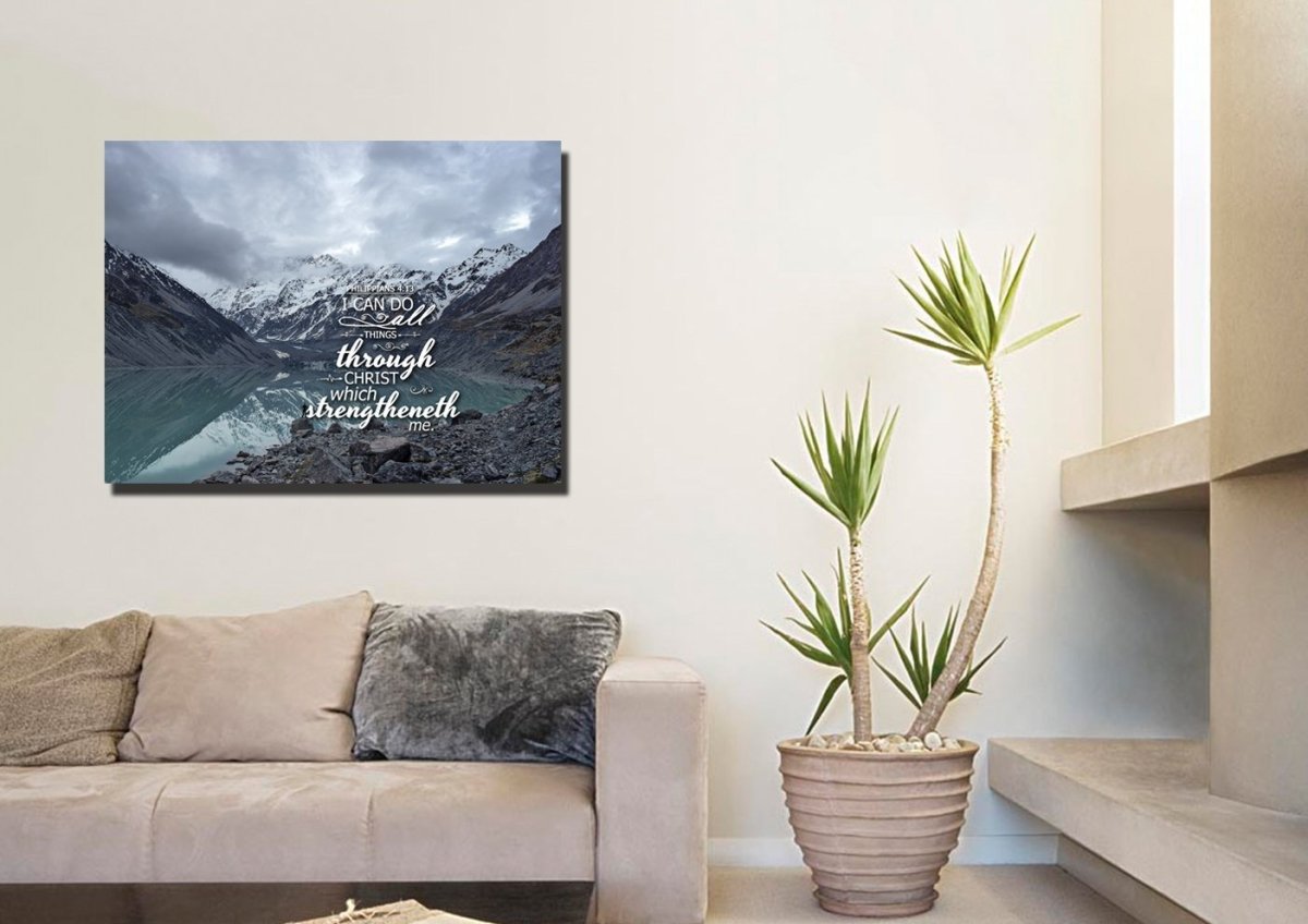 Philippians 413 Kjv #9 Bible Verse Canvas Wall Art - Christian Canvas Wall Art