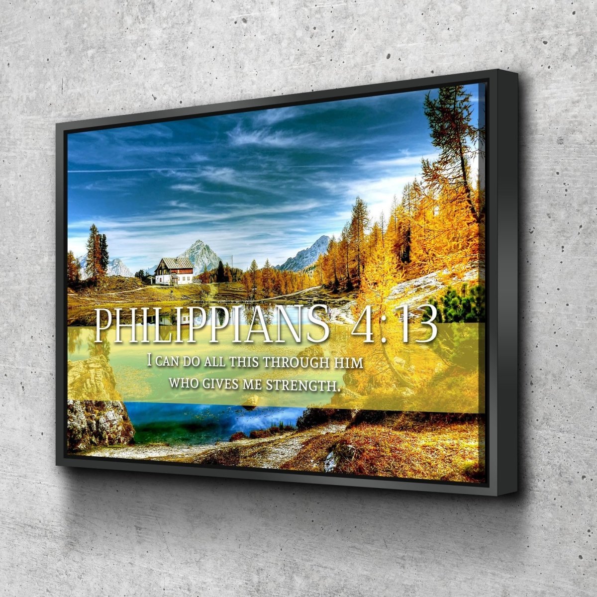 Philippians 413 Niv #11 Bible Verse Canvas Wall Art - Christian Canvas Wall Art