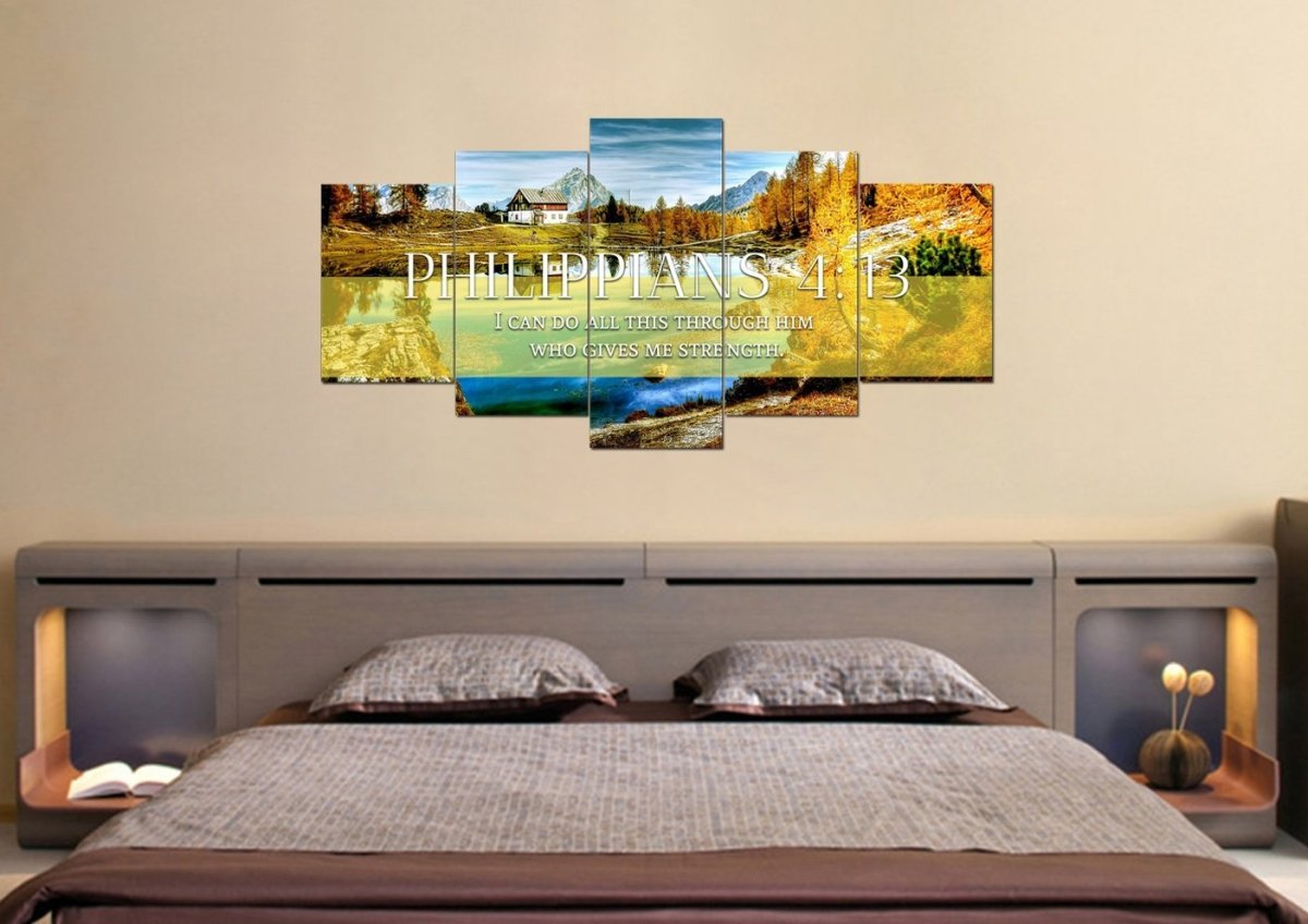 Philippians 413 Niv #11 Bible Verse Canvas Wall Art - Christian Canvas Wall Art