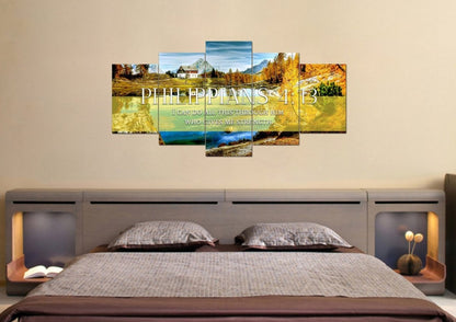 Philippians 413 Niv #11 Bible Verse Canvas Wall Art - Christian Canvas Wall Art