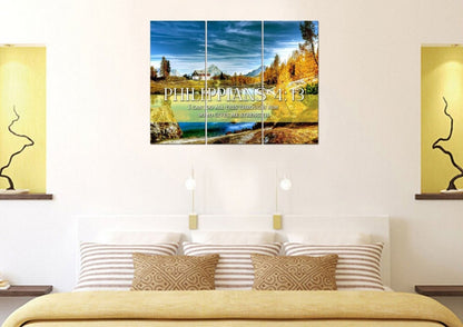 Philippians 413 Niv #11 Bible Verse Canvas Wall Art - Christian Canvas Wall Art