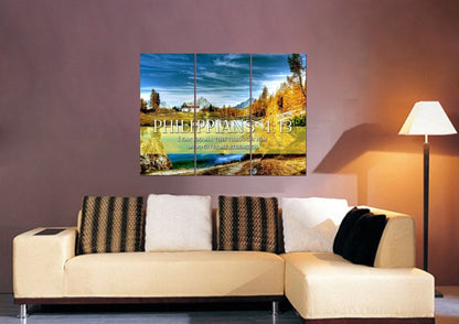 Philippians 413 Niv #11 Bible Verse Canvas Wall Art - Christian Canvas Wall Art