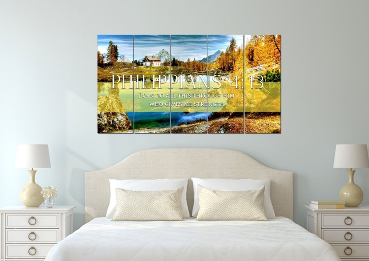 Philippians 413 Niv #11 Bible Verse Canvas Wall Art - Christian Canvas Wall Art