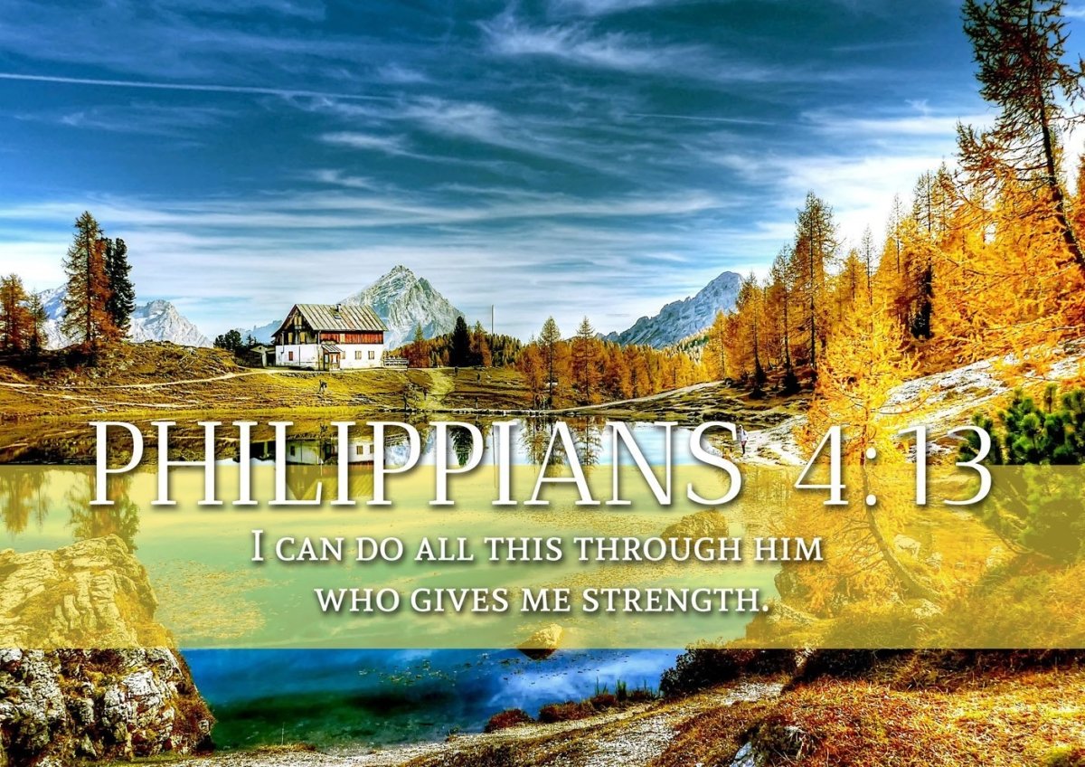 Philippians 413 Niv #11 Bible Verse Canvas Wall Art - Christian Canvas Wall Art