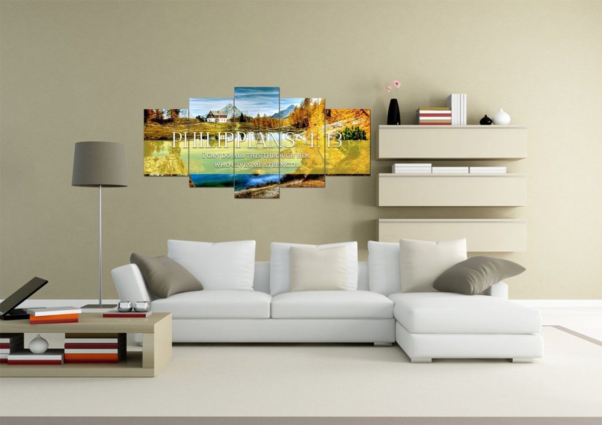 Philippians 413 Niv #11 Bible Verse Canvas Wall Art - Christian Canvas Wall Art