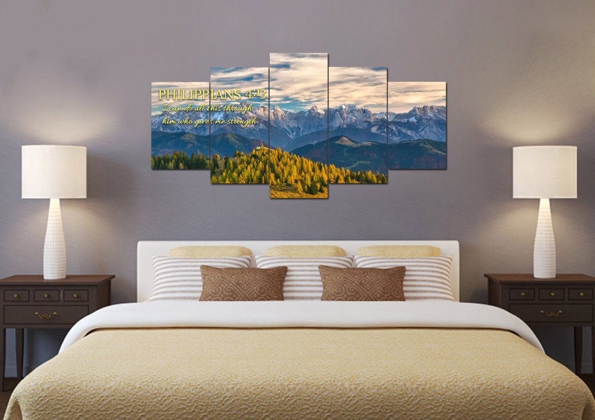 Philippians 413 Niv #12 Bible Verse Canvas Wall Art - Christian Canvas Wall Art