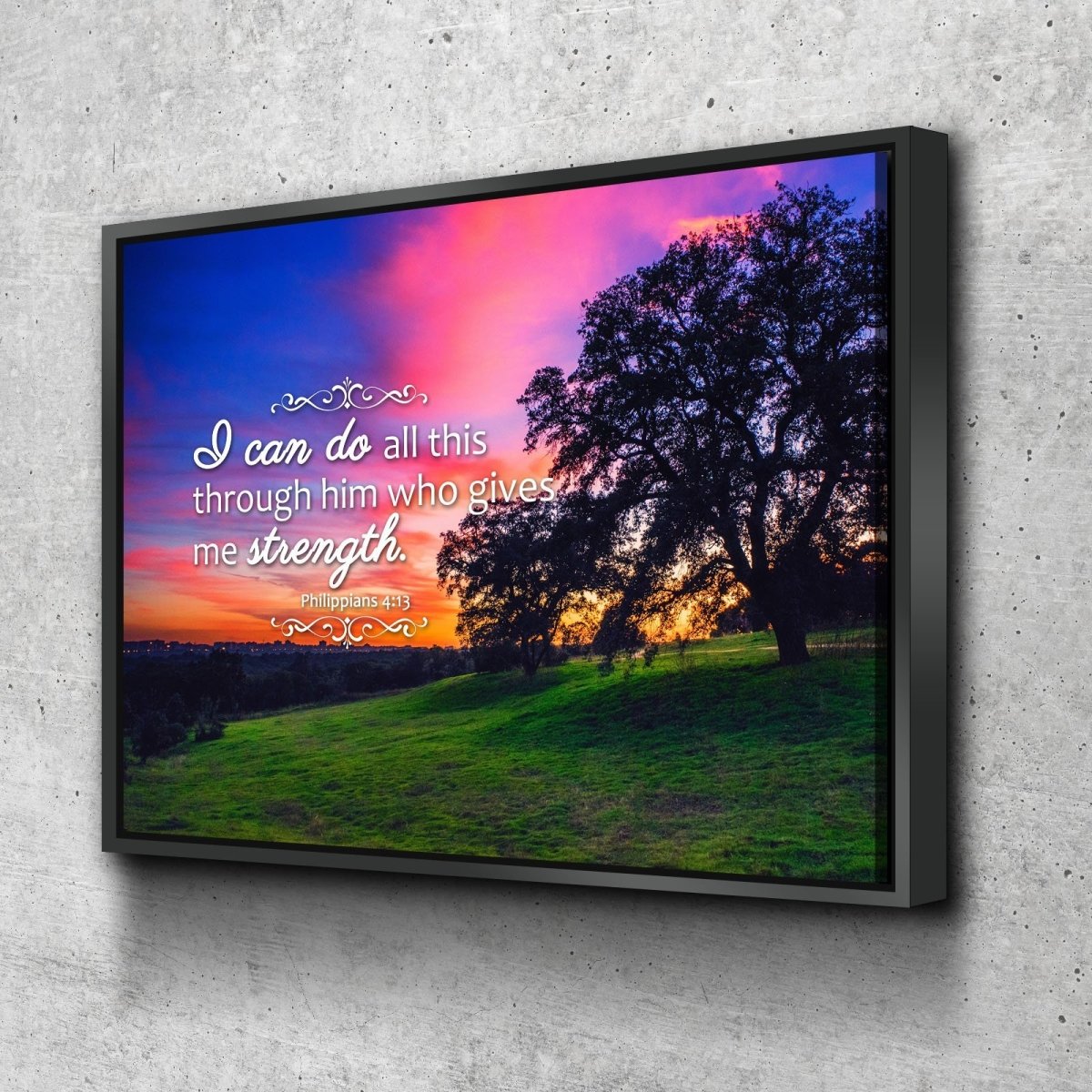Philippians 413 Niv #2 Bible Verse Canvas Wall Art - Christian Canvas Wall Art