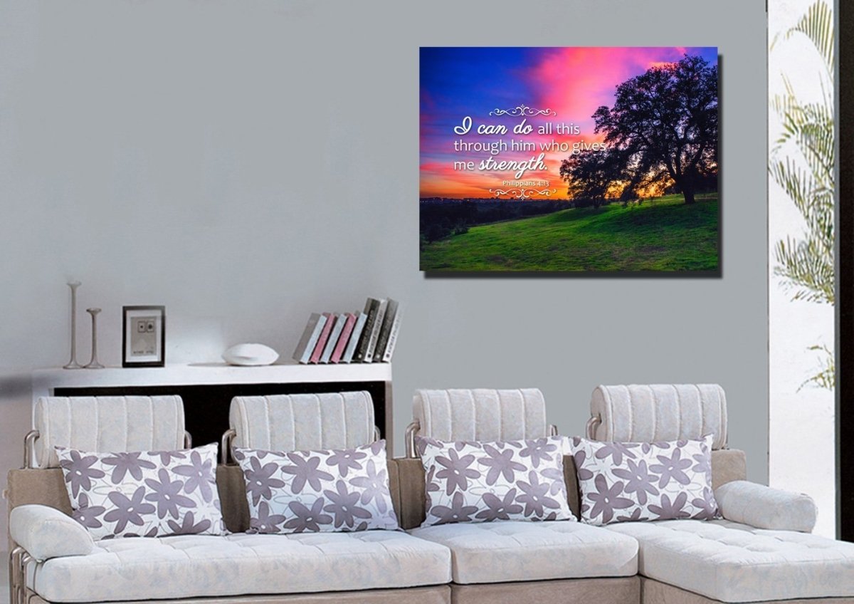 Philippians 413 Niv #2 Bible Verse Canvas Wall Art - Christian Canvas Wall Art
