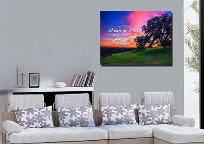 Philippians 413 Niv #2 Bible Verse Canvas Wall Art - Christian Canvas Wall Art