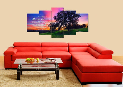 Philippians 413 Niv #2 Bible Verse Canvas Wall Art - Christian Canvas Wall Art