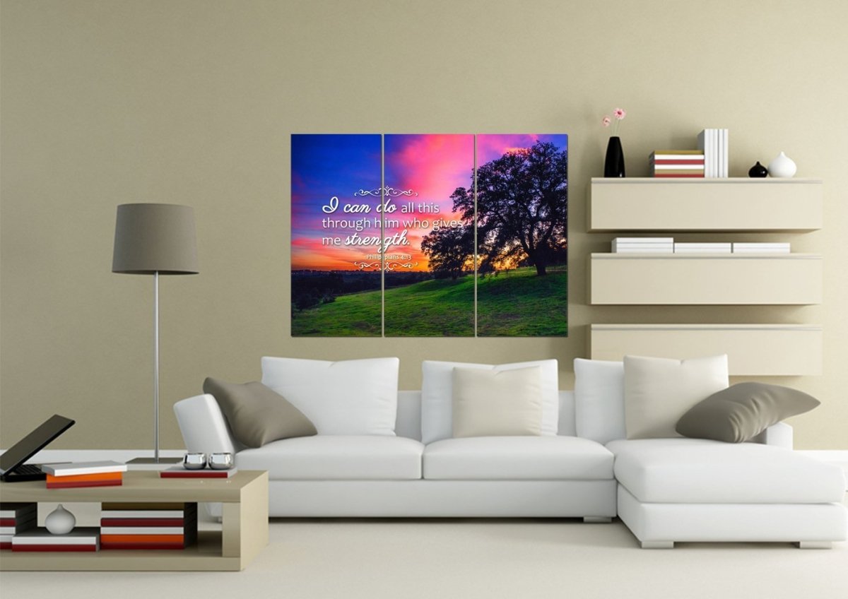 Philippians 413 Niv #2 Bible Verse Canvas Wall Art - Christian Canvas Wall Art