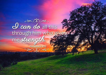 Philippians 413 Niv #2 Bible Verse Canvas Wall Art - Christian Canvas Wall Art