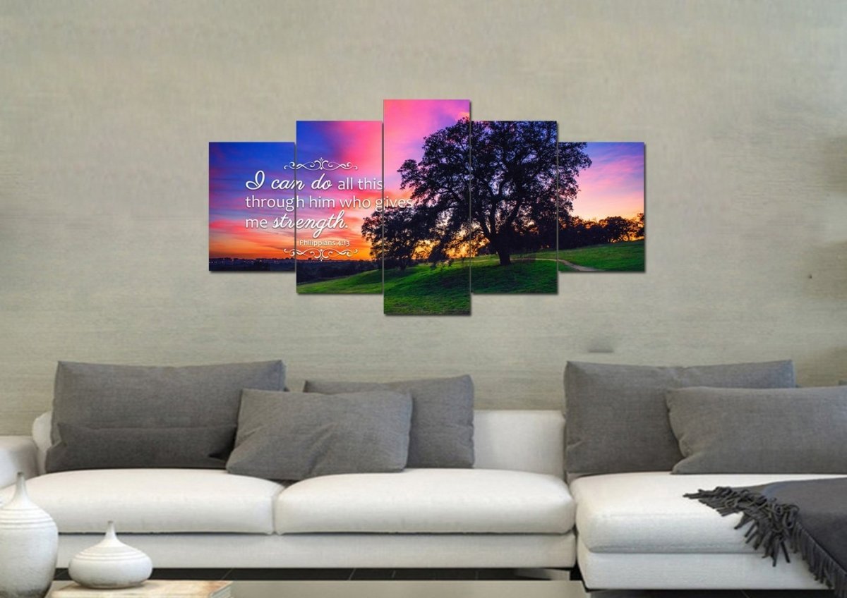 Philippians 413 Niv #2 Bible Verse Canvas Wall Art - Christian Canvas Wall Art