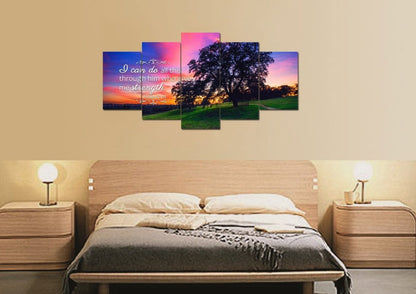 Philippians 413 Niv #2 Bible Verse Canvas Wall Art - Christian Canvas Wall Art