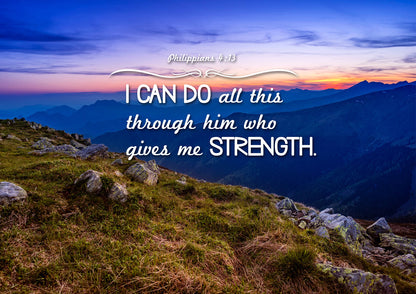 Philippians 413 Niv #3 Bible Verse Canvas Wall Art - Christian Canvas Wall Art