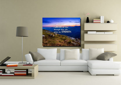 Philippians 413 Niv #3 Bible Verse Canvas Wall Art - Christian Canvas Wall Art