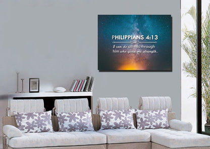 Philippians 413 Niv #4 Bible Verse Canvas Wall Art - Christian Canvas Wall Art