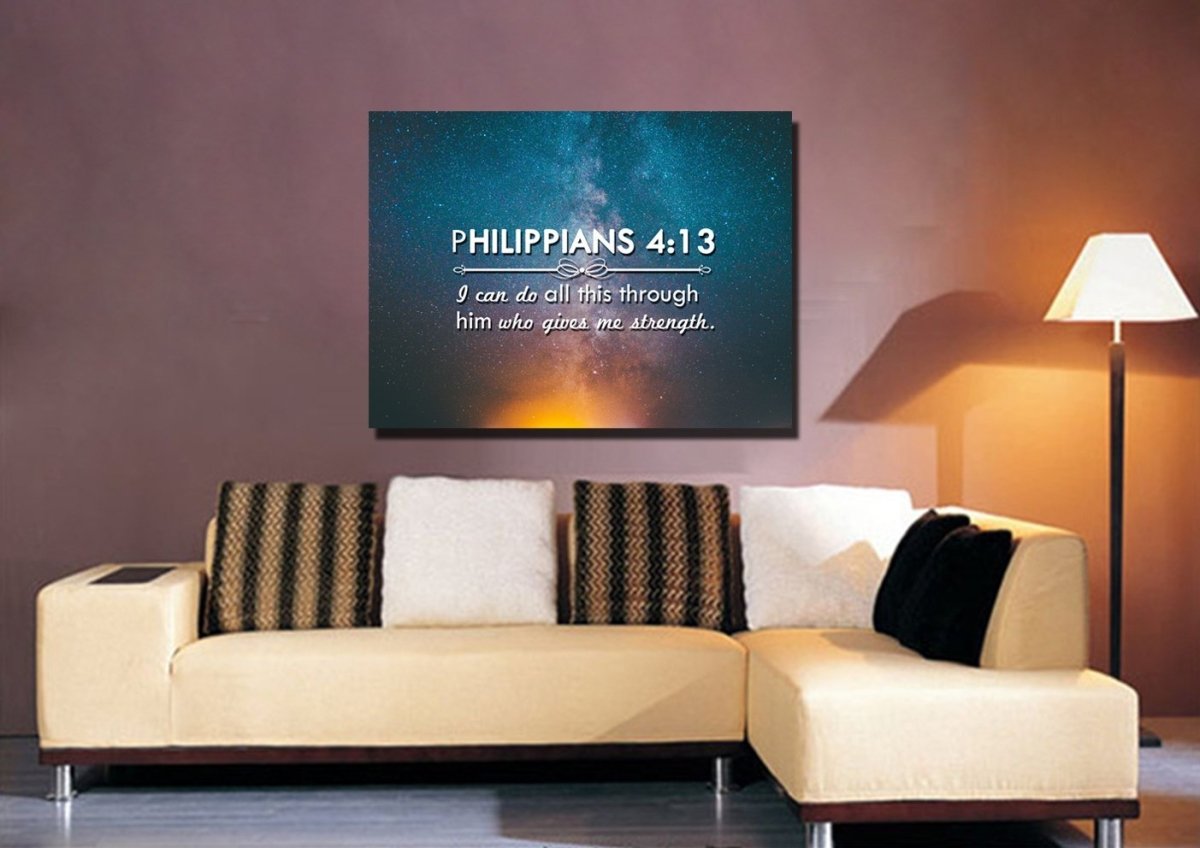Philippians 413 Niv #4 Bible Verse Canvas Wall Art - Christian Canvas Wall Art