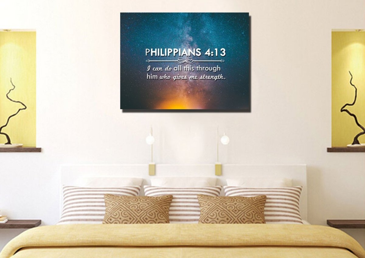 Philippians 413 Niv #4 Bible Verse Canvas Wall Art - Christian Canvas Wall Art